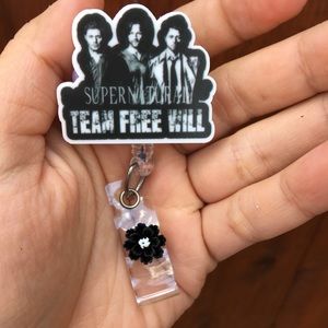 Supernatural TV Show Retractable Badge Holder Lanyard Gift Sam & Dean Winchester